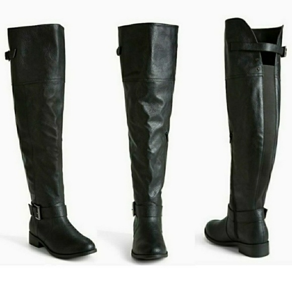 torrid Shoes - Torrid - Faux leather over the knee boots